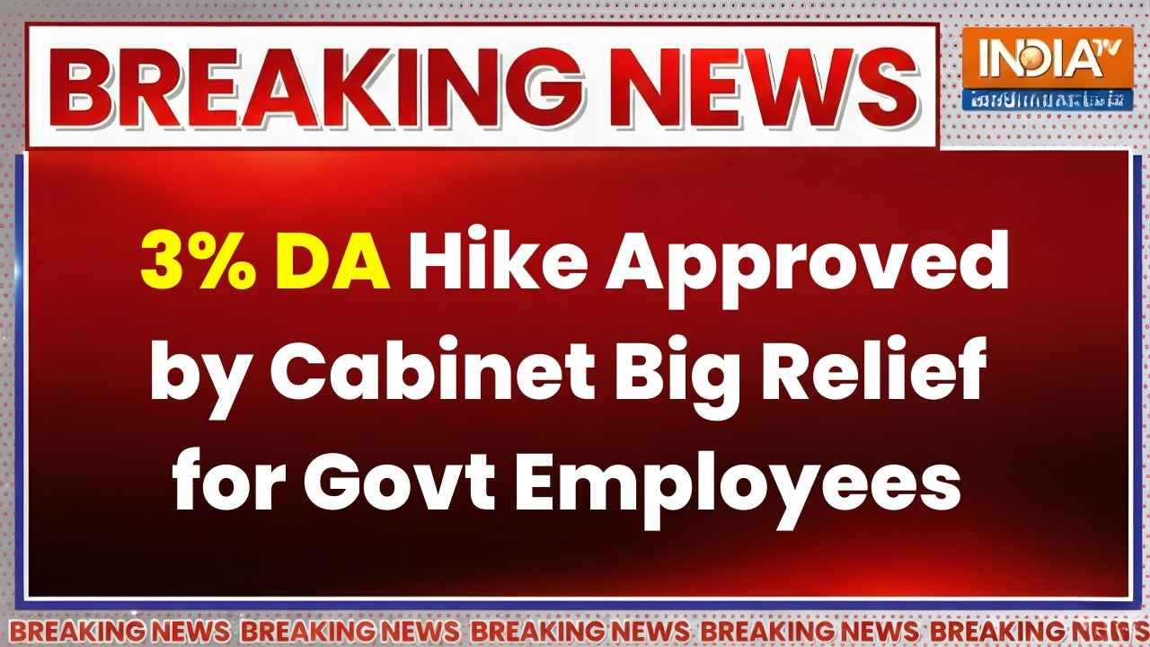 Cabinet Clears 3% DA Hike: Big Pay Boost for Govt Employees & Pensioners