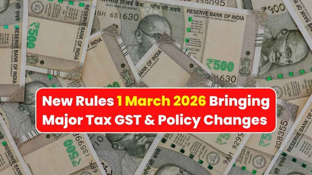 New Rules in India from 1 March 2026: Latest Tax, GST and Policy Updates You Must Know